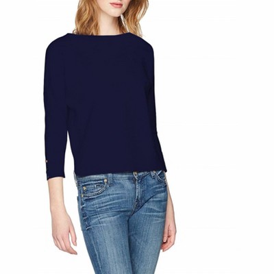 Women's Ponte Loose Short Top - three dots