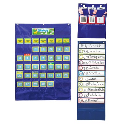 Carson Dellosa Education Calendar, Scheduling and Counting Pocket Chart (3 pocket charts)