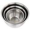 Gibson 3 Piece Stainless Steel Mixing Bowl Set with Lids in Taupe - 4 of 4