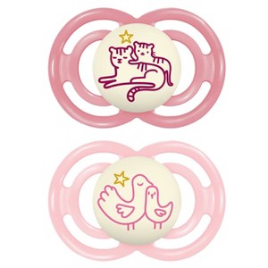 MAM Pacifier Perfect Night 6-16m - 2pk - Girl - 1 of 4