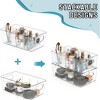 Hachikiko Fridge Organizer Bins - Clear Plastic Storage Baskets with Removable Dividers & Handles - 4 of 4