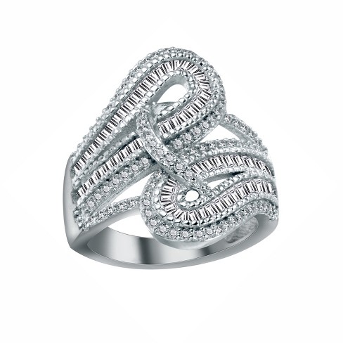 Priscilla Statement Ring Baguette Cubic Zirconia Womens Ginger Lyne Collection - image 1 of 4