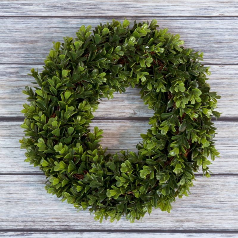 Nature Spring UV-Resistant Artificial Boxwood Wreath - 12", 2 of 8