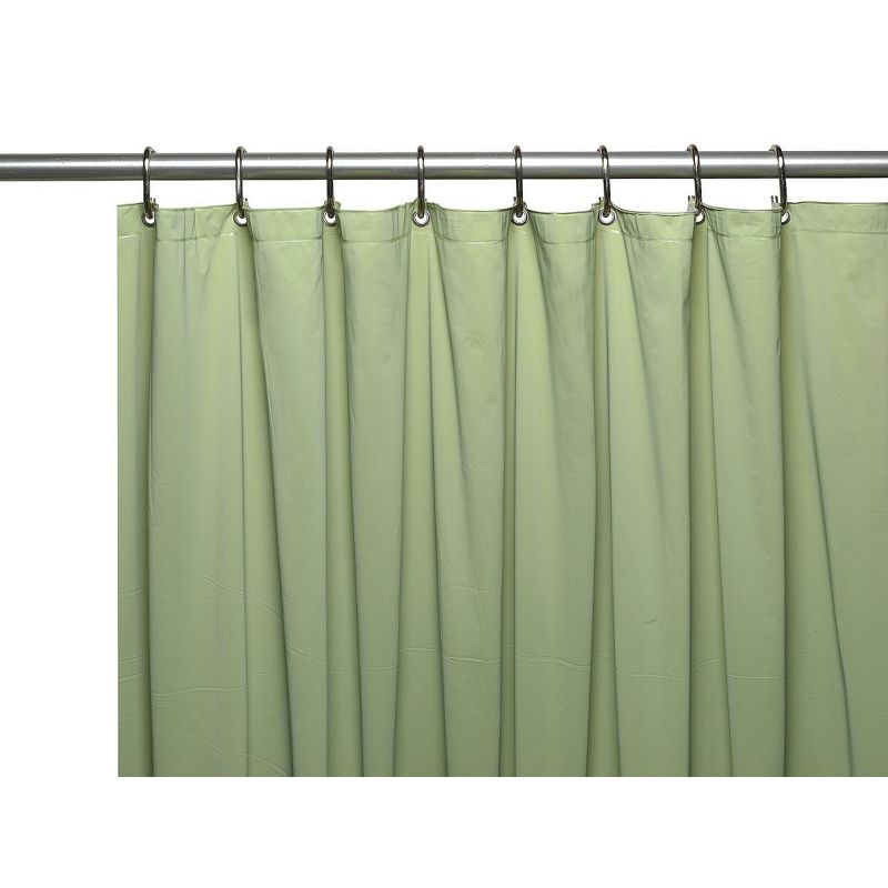 GoodGram The Clean Home Collection Heavy Duty Odorless & Non-Toxic Sage Green Colored PEVA Shower Curtain Liner, 1 of 2