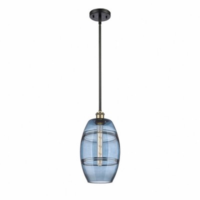 Vaz - 1 Light Stem Hung Mini Pendant In Industrial Style-9.88 Inches Tall and 8 Inches Wide
