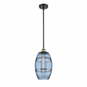 Vaz - 1 Light Stem Hung Mini Pendant In Industrial Style-9.88 Inches Tall and 8 Inches Wide - 1 of 1
