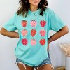 Simply Sage Market Strawberry Watercolor Chart Garment Dyed Tee - 2 of 4