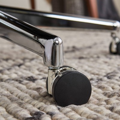 Stoneware Beige Twill Fabric Swivel Office Chair with Fixed Arms