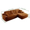 109'' Modern Boneless Sofa Couch, Corduroy Modular Sectional Sofa With L-Shape Chaise, No Assembly Required - 4 of 4