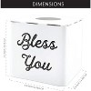 AuldHome Design Square Tissue Box Cover; Modern Farmhouse Enamelware Tissue Holder - 3 of 4