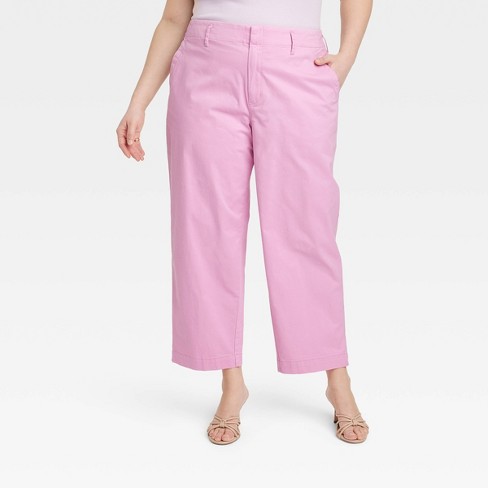 Women's High-rise Straight Ankle Chino Pants - A New Day™ Light