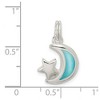 Black Bow Jewelry Sterling Silver and Enameled Light Blue Moon and Star Charm - 4 of 4
