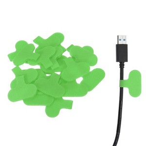 Unique Bargains Reusable Writable Hook and Loop Cable Labels 20 Pcs - 1 of 4