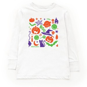 SmileyWorld Halloween Silhouette - Toddler Long Sleeve Graphic Tee and Youth Long Sleeve Graphic T-Shirt - 1 of 3