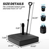 Crestlive Products 150LBS Capacity Water & Sand Fillable Mobile Umbrella Base Heavy Duty Market Stand for Patio with 3 Wheels Black - 3 of 4