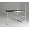Vynxaria Ergonomic Reversible Wooden Desk in White/Brown Smart Workstation for Home Office Dual-Purpose Use - 3 of 4