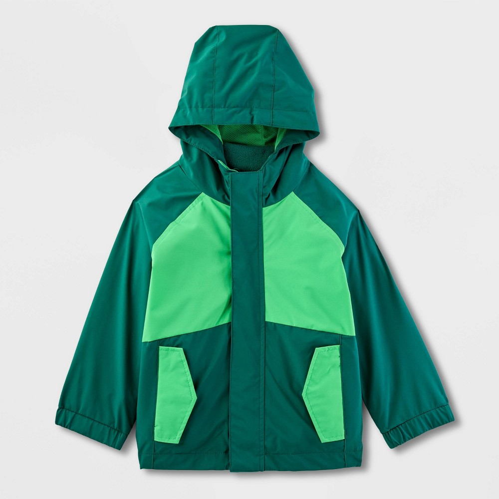 Toddler 3-in-1 Colorblock Rain Jacket - Cat & Jack™ Green 2T