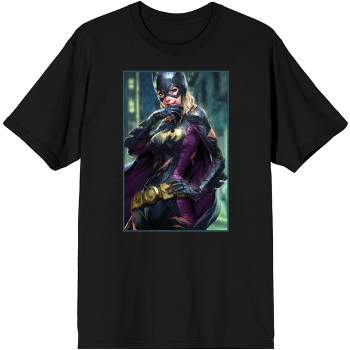 DC Comic Book Batgirl Character Men's Black Short Sleeve Graphic Tee