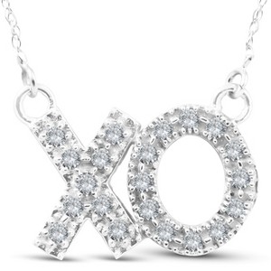 Pompeii3 1/4ct XO Diamond Pendant 14K White Gold - 1 of 3