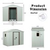 NicBex Outdoor Storage Shed with Lockable Doors and Window for Backyard Garden,Patio,White - 3 of 4