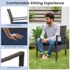 Costway 8PCS Patio Rattan Wicker Furniture Set Cushioned Sofa Armrest Coffee Table Navy - 4 of 4