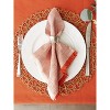 Design Imports Burnt Orange Tonal Fringe Napkin Set/6 - 3 of 4