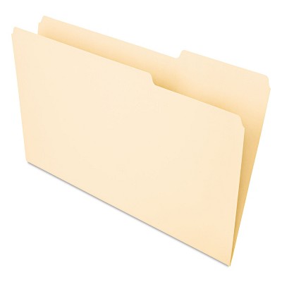 UNIVERSAL Recycled Interior File Folders 1/3 Cut Top Tab Legal Manila 100/Box 15213