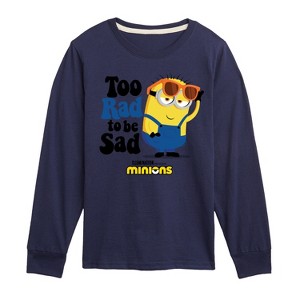Boys' - Despicable Me Minions - Too Rad To Be Sad Long Sleeve Graphic T-Shirt - 1 of 4