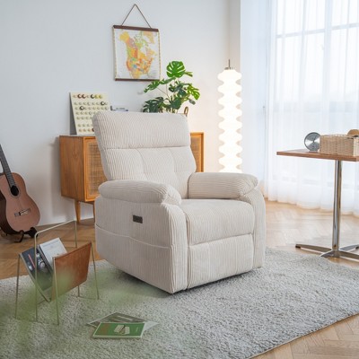 Electric Zero Gravity Recliner Chair with USB & Type-C Charging Ports and Side Storage Pocket
