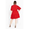 Women's Plus Size Nikola Dress - tango red | CITY CHIC - 3 of 4