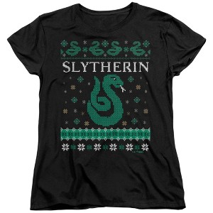 Women's Harry Potter Slytherin Ugly Christmas T-Shirt - 1 of 4