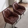 NicBex Modern Half Enclosed Arm Dining Chairs Set of 2 with Thick Upholstered Seat,Stylish Office Chairs,Living Room Side Chairs - 2 of 4