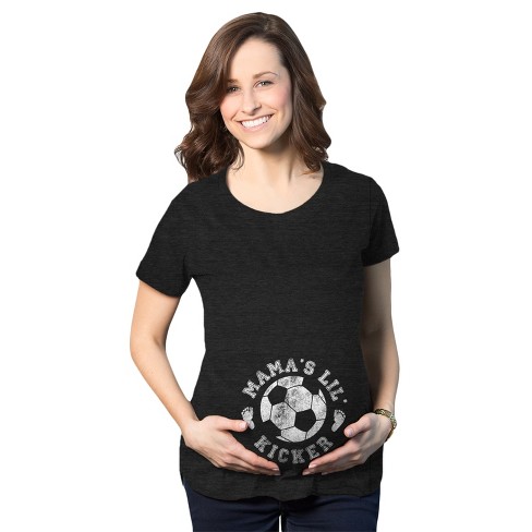 Maternity Mama's Little Kicker Tshirt Cute Soccer Pregnancy Tee - Crazy Dog Maternity T Shirt - image 1 of 4