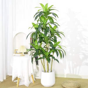 Artificial Tree Plants, Indoor Fake Brazilian Wood Tree, Decorative Fake Plants Realistic Decor for Bedroom Home Office - 1 of 4