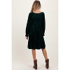Pinkblush Forest Green Velvet Smocked Maternity Long Sleeve Dress - 4 of 4