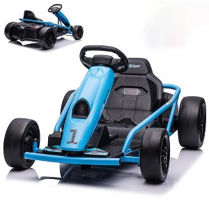 Jojoka Go Kart Electric Drift Kart Car, 24V Outdoor Ride on Toy, Fast 2×300W Motor, 8 MPH High Speed Drift Car - 1 of 4
