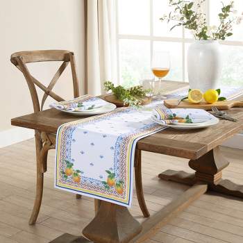 Capri Lemon Table Runner - Multicolor - 13x70 - Elrene Home Fashions