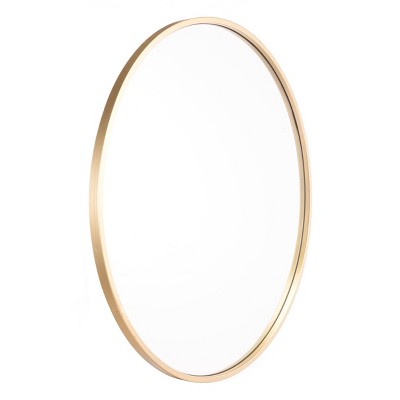 ZM Home 24" Modern Round Mirror Gold