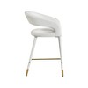 Meridian Furniture,Destiny Cream Velvet Stool - 4 of 4