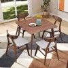 Sapphtopaz Dining Table Kitchen Table Bar Table Wooden High Top Table for Dining Room, Restaurant, Pub - 2 of 4