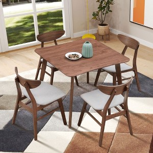 CAVINAS Dining Table Set for 4 Modern Wood Simple Design Square Dining Table Set with 4 Chairs for Kitchen - 1 of 4