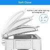 9.5 Qt Chafing Dishes Food Warmers for Parties, Stainless Steel Chafing Dish with Glass Window Lid, Commercial Chafers and Buffet Sets Warming Trays - 2 of 4