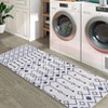 Machine Washable Runner Rug Geometric Print Distressed Carpet with Anti Slip Backing Ultra-Thin Lightweight Rug Low Pile Foldable Hallway Runner - 4 of 4