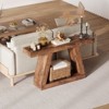 Farmhouse Console Table, 2-Tier Trapezoidal Sofa Table with Open Shelf, Industrial Style Entryway & Hallway Furniture for Living Room - 4 of 4