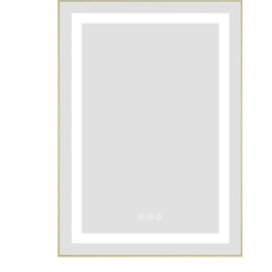 ChicFurnit Bathroom Vanity Mirror with Adjustable Light and Anti Fog for Bathroom Use, Gold, 38"*30"*4" - 1 of 4