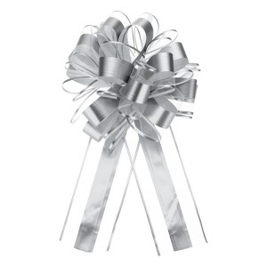 Unique Bargains Large Pull Bow Metallic Gift Wrapping Ribbon for Wedding 12 Pcs - 1 of 4