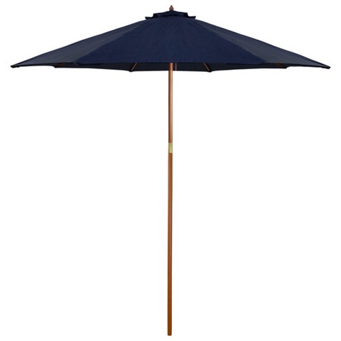Northlight 9ft Outdoor Patio Market Umbrella With Wood Pole Navy Blue Target