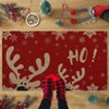 Nasitip Christmas Deer Red 17"*47" Doormat,Cute Joyful Design Non-Slip Washable Low-Pile Mat for Entryway and Bathroom - 2 of 4