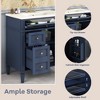 ALEXOUN 30" Solid Wood Frame Bathroom Vanity Cabinet with Sink,Single Sink Bathroom Storage Cabinet with 1 Door,2 Drawers & Tip-Out Drawer - 4 of 4