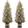 GustoWave 4.5 ft Pre-Lit Christmas Tree,Artificial Christmas Trees with 8 Mode ,200 Warm White LED,Mini Prelit Xmas Pine Tree,Christmas Decoration - 2 of 4